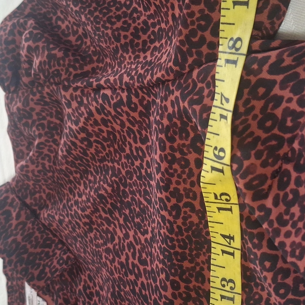 Cupcakes And Cashmere Sheryl Leopard Print Long Sleeve Minidress Sz M - Picture 11 of 15